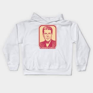 Leonard Cohen //// Retro Aesthetic Fan Art Design Kids Hoodie